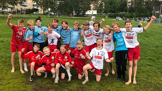 I Gutter 12 var hele tre av fire lag fra Haslum. Her er alle spillerne samlet. Haslum G12_640.jpg
