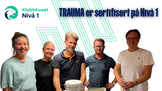 Styret i håndballgruppa avbildet under dugnad på klubbkontoret i Tromøyhallen. Fra venstre: arrangementsansvarlig Liv Sperre, kasserer Mai-Britt Trydal, nestleder Chim Kjølner, sponsoransvarlig Ståle Simonsen og leder Stig Rune Aasen (ikke til stede: Sadik Hasani og Stig Mønnich). Trauma IL.png