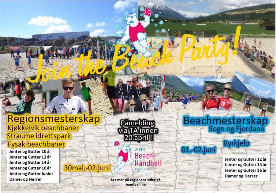 Beachhåndball 2019 Region Vest handball.no